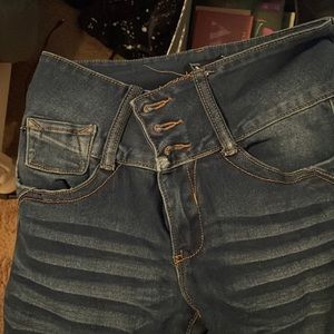 High waisted skinny jeans